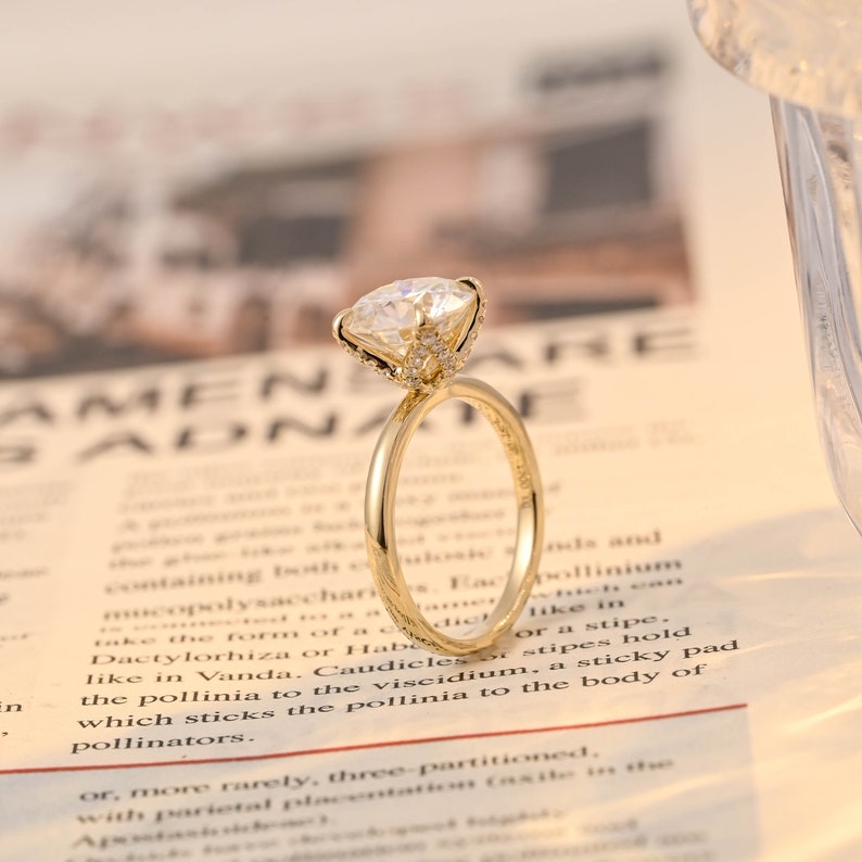 1.0-3.0 CT Round CVD Diamond Solitaire Engagement Ring