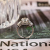 1.0-3.0 CT Oval CVD Diamond Three stone style Engagement Ring