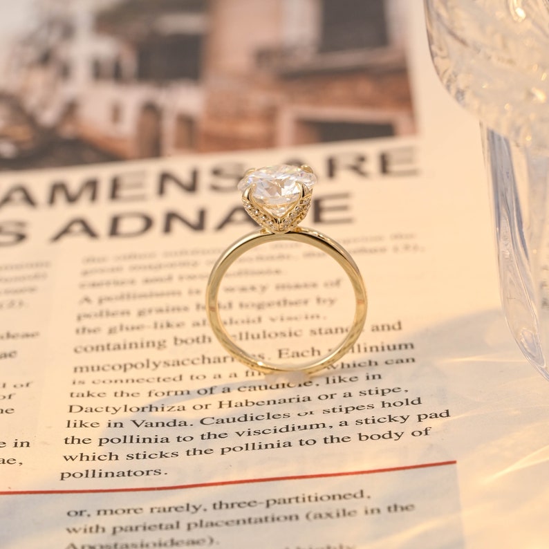 1.0-3.0 CT Round CVD Diamond Solitaire Engagement Ring