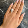 3.0 - 7.0 CT Marquise CVD Diamond Hidden Halo & Pave  Engagement Ring