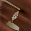 1.0CT-2.0CT East West Marquise Cut Moissanite Diamond Engagement Ring