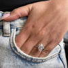 3.0 - 7.0 CT Marquise CVD Diamond Hidden Halo & Pave Engagement Ring