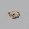 0.75CT-1.25CT Bezel Set Pear Shaped Moissanite Wide Band Engagement Ring