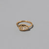 0.75CT-1.25CT Bezel Set Pear Shaped Moissanite Wide Band Engagement Ring