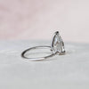 4.50CT Pear Moissanite Hidden Halo Pave Setting Engagement Ring