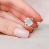 3.50CT Radiant Cut Moissanite Hidden Halo Engagement Ring