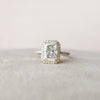 3.50CT Radiant Cut Moissanite Halo Pave Setting Engagement Ring