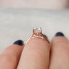 2.0CT Cushion Moissanite Solitaire Engagement Ring With Hidden Halo Setting