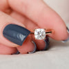 2.0CT Cushion Moissanite Solitaire Engagement Ring With Hidden Halo Setting