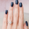 3.12 CT Oval Cut Unique Hidden Halo Setting Moissanite Engagement Ring