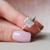 3.50CT Radiant Moissanite Hidden Halo Pave Setting Engagement Ring