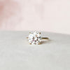 5.0CT Round Moissanite Solitaire Hidden Halo Setting Engagement Ring