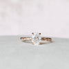 1.50CT Oval Solitaire Twisted Band Moissanite Engagement Ring