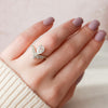 1.50CT Pear Shaped Moissanite Chevron Diamond Engagement Ring