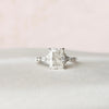 3.70CT Radiant Cut Moissanite Cluster Diamond Engagement Ring