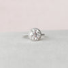 3.0CT Round Moissanite Halo Pave Setting Diamond Engagement Ring