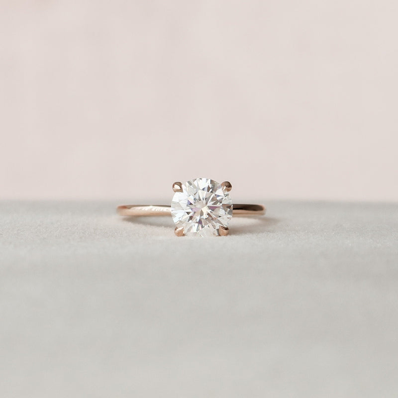 1.50CT Round Cut Moissanite Solitaire Engagement Ring