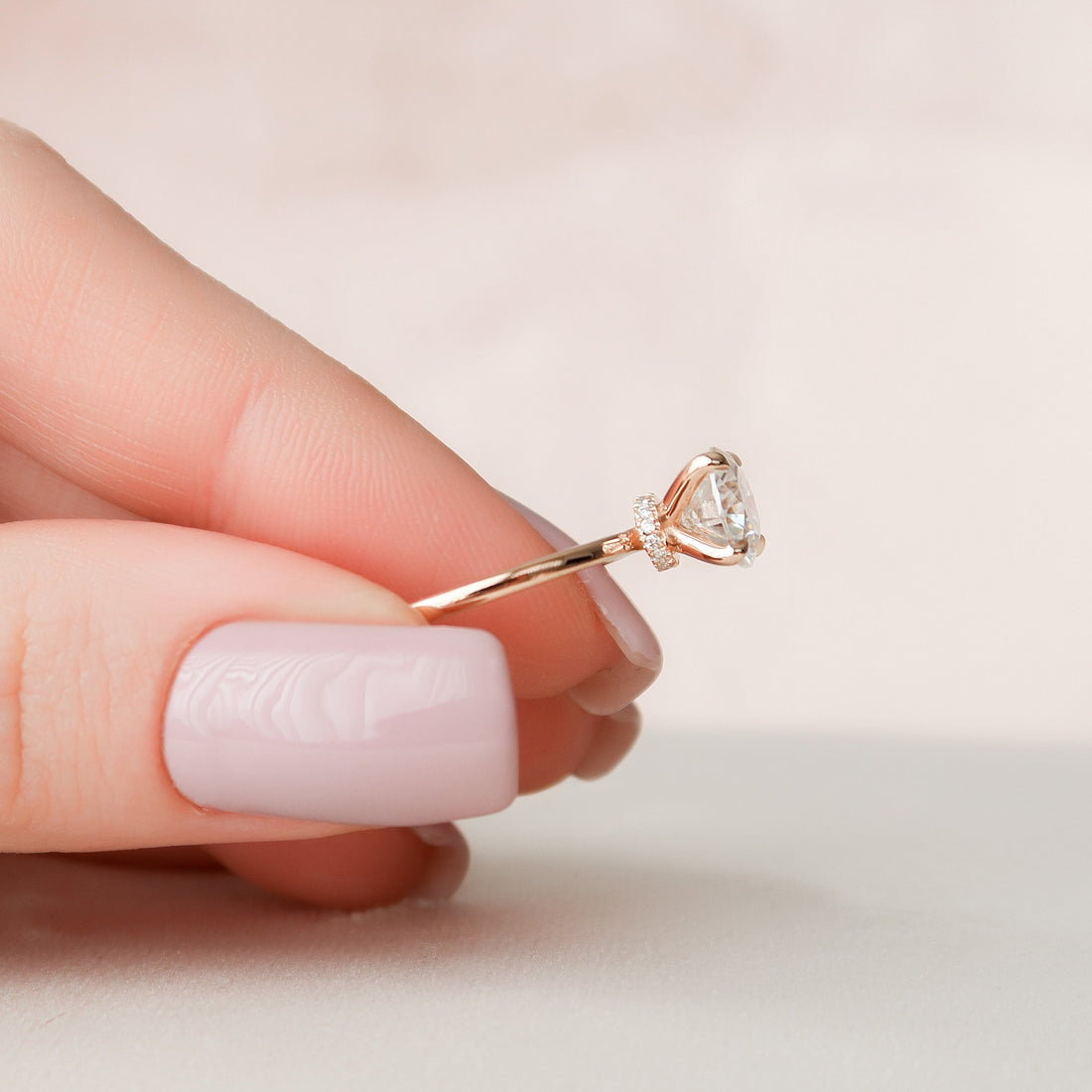 1.50CT Round Cut Moissanite Solitaire Engagement Ring