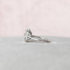 5.0CT Oval Moissanite Solitaire Hidden Halo Setting Engagement Ring