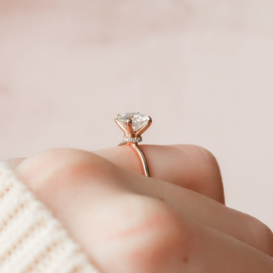 1.50CT Round Cut Moissanite Solitaire Engagement Ring