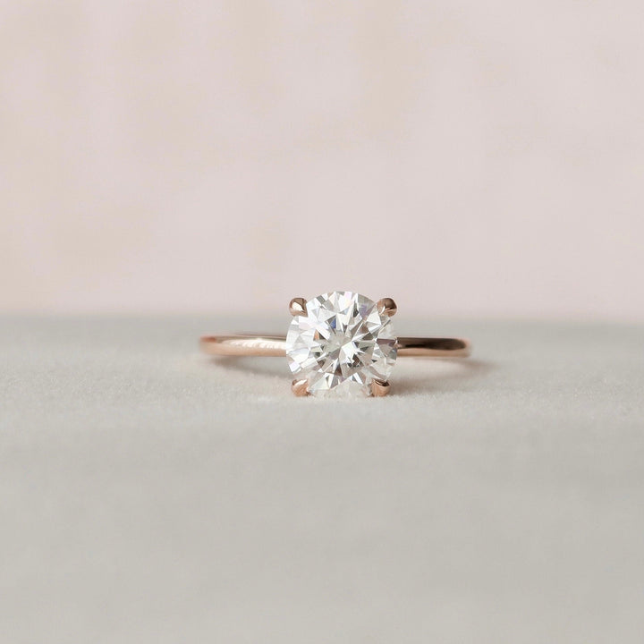 1.50CT Round Cut Moissanite Solitaire Engagement Ring