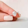 2.0CT Oval Cut Moissanite Solitaire Dainty Style Diamond Engagement Ring