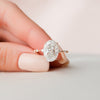 4.50CT Oval Moissanite Solitaire Dainty Style Diamond Engagement Ring