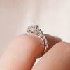 1.85CT Pear Shaped Moissanite Cluster Diamond Engagement Ring