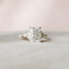 3.70CT Radiant Cut Moissanite Cluster Diamond Engagement Ring