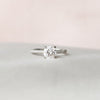 1.50CT Round Cut Moissanite Pave Setting Diamond Engagement Ring