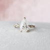 2.03 CT Pear Moissanite Nature Inspired Twig Style Engagement Ring