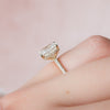 2.0CT Elongated Cushion Cut Moissanite Hidden Halo Engagement Ring