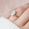 4.3CT Oval Cut Moissanite Twig Style Diamond Engagement Ring