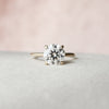 2.12 CT Round Moissanite Solitaire Engagement Ring With Hidden Halo Setting