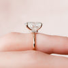 4.05 CT Oval Moissanite Solitaire Hidden Halo Setting Engagement Ring