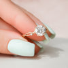 1.53CT Round Cut Moissanite Twig Style Diamond Engagement Ring