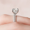 2.50CT Cushion Cut Moissanite Solitaire Bridal Ring Set
