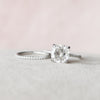 2.50CT Cushion Cut Moissanite Solitaire Bridal Ring Set
