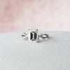 2.03 CT Emerald Cut Moissanite Twig Style Engagement Ring