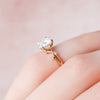 2.03 T Round Cut Moissanite Twig Nature Inspired Diamond Engagement Ring
