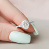 1.50CT Oval Cut Moissanite Cluster Style Engagement Ring