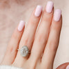 5.21 CT Oval Moissanite Halo Pave Setting Diamond Engagement Ring