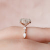 1.50CT Oval Cut Hidden Halo Pave Setting Moissanite Engagement Ring