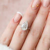 3.0CT Pear Moissanite Solitaire Hidden Halo Engagement Ring