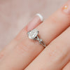 1.0CT Oval Cut Twig Moissanite Nature Inspired Engagement Ring