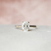 1.5CT Oval Cut Moissanite Hidden Halo Diamond Engagement Ring