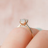1.5CT Oval Cut Moissanite Hidden Halo Diamond Engagement Ring