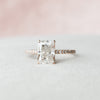 2.0CT Radiant Moissanite Hidden Halo Pave Setting Diamond Engagement Ring