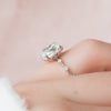 3.0CT Oval Moissanite Solitaire Dainty Style Engagement Ring
