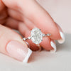 3.0CT Oval Moissanite Solitaire Dainty Style Engagement Ring